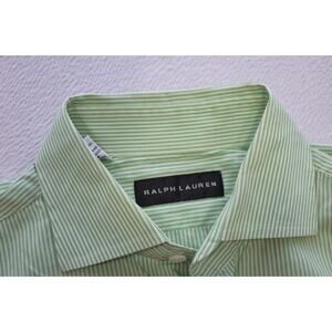 Ralph Lauren Black Label Dress Shirt Made In Italy Striped Mens Sz 15 Medium